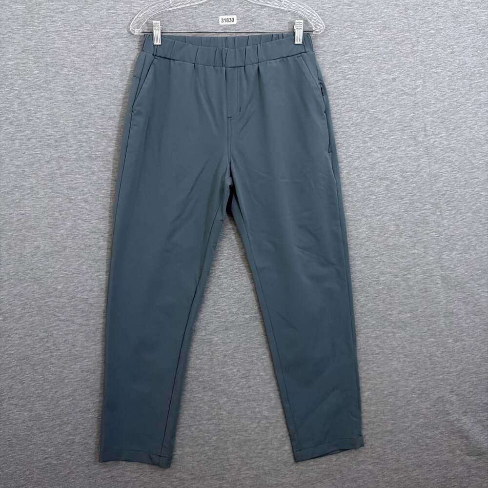 Cozy Earth Womens Medium Oceanblue Always Cropped Pant Stretch Tapered Leg